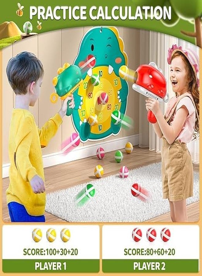 P SQUARE Kids Dinosaur Target Shooting Game Toy for Childrens, Target Shooting Indoor/Outdoor Board Game with 6 Sticky Balls for Kids Age 3+ Multicolor - Image 4